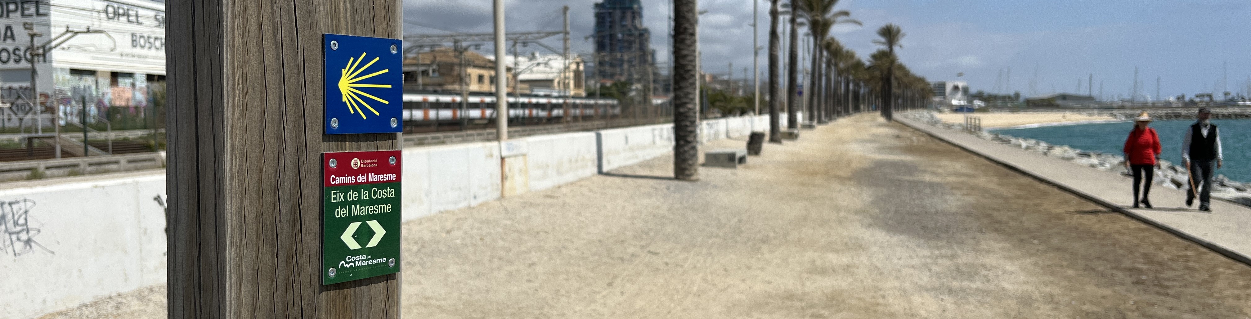 Senyalització del camí al seu pas per Mataró