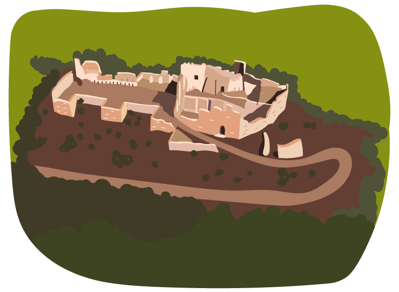 Dibuix del castell de Palafolls